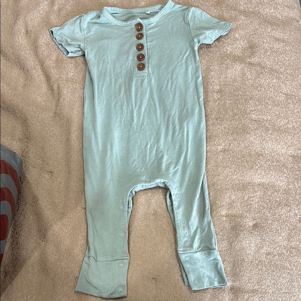 Posh Peanut Sage Green Toddler Outfit